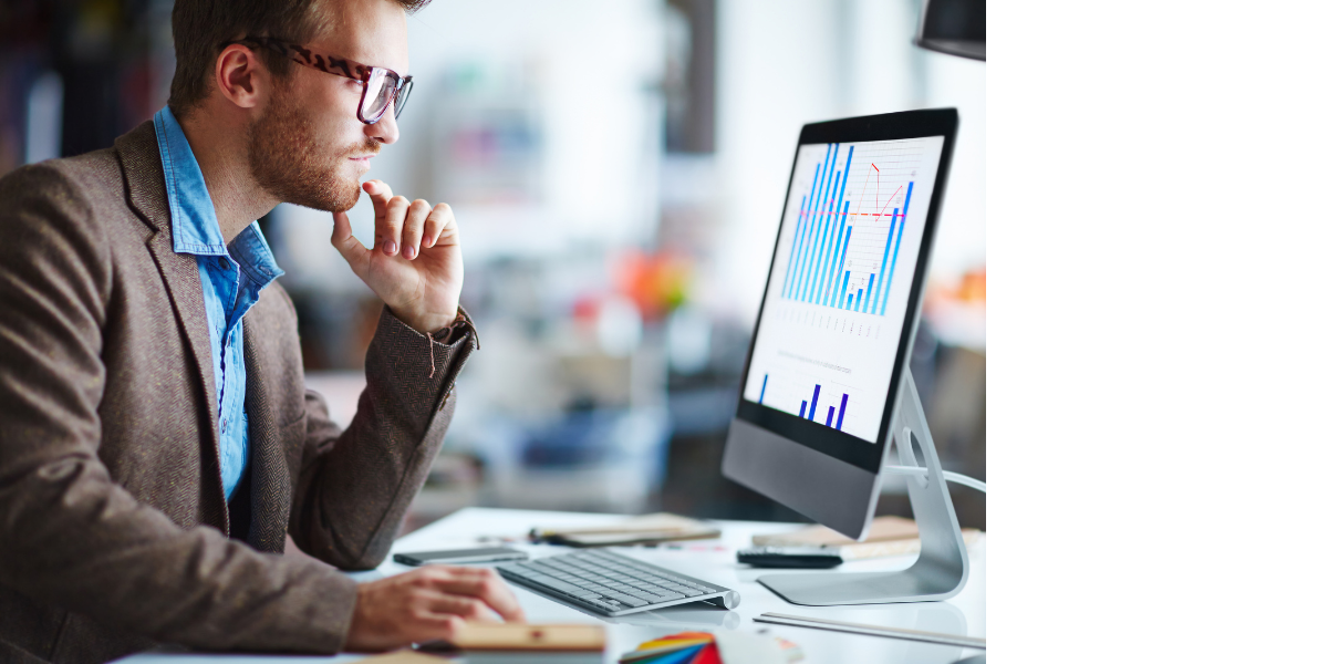 Analyst examining real-time data visualization for threat detection